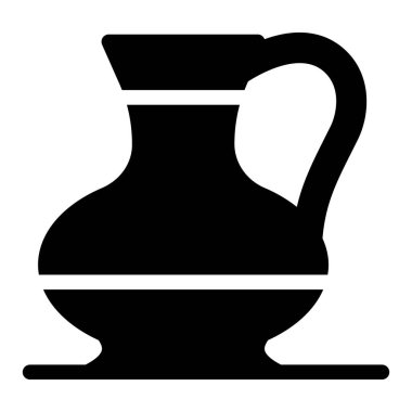 Beyaz arkaplanda izole edilmiş web tasarımı için sürahi vektör simgelerinin basit çizimi