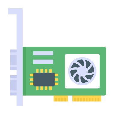 video kartı simgesi basit tasarım