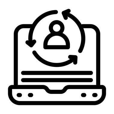 Garson. Web simgesi basit illüstrasyon