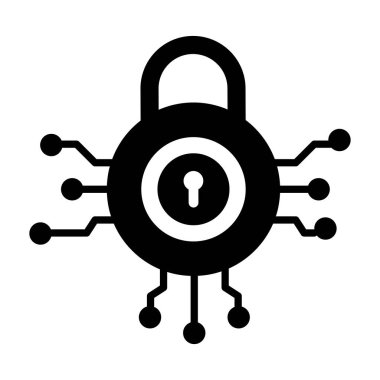 asma kilit ikon vektör çizimi