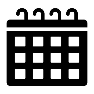 Takvim Düz Vektör Simgesi
