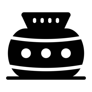 Çaydanlık ikonu. Web için kahve fincanı vektör deseninin basit çizimi