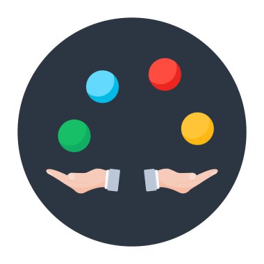 El çizimi çizgi film ikonu. vektör illüstrasyonu