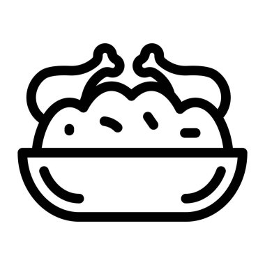 Yemek. Web simgesi basit illüstrasyon