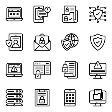 Web tasarımı için vektör simgeleri kümesi 