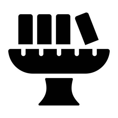 Kek. Web simgesi basit illüstrasyon