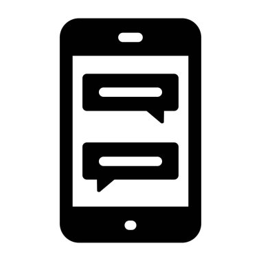 Cep telefonu simgesi, vektör illüstrasyonu