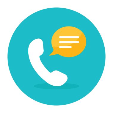 Sohbet balonu simgesi. vektör illüstrasyonu