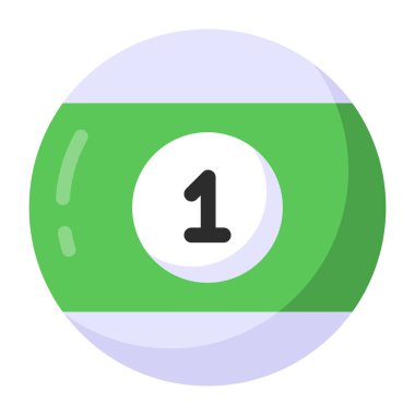 Bilardo topu ikonu. düz dizayn biçimi 10