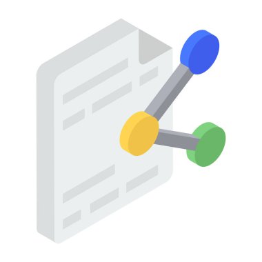 veri analiz çizgisi vektör renkli simge  