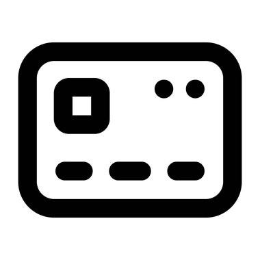 Kredi kartı ikonu vektör illüstrasyonu