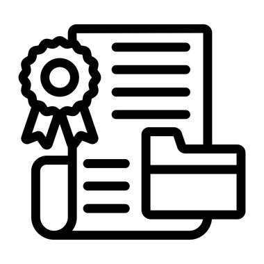 Sertifika. Web simgesi basit tasarım