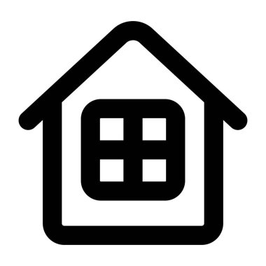 Ev. Web simgesi basit illüstrasyon