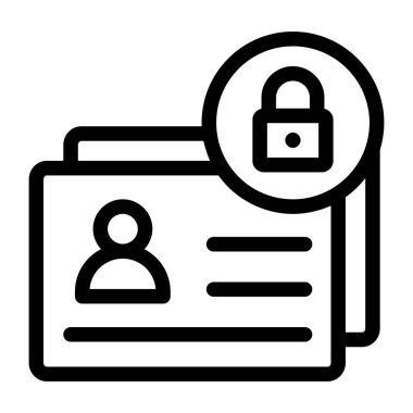 Güvenlik. Web simgesi basit illüstrasyon