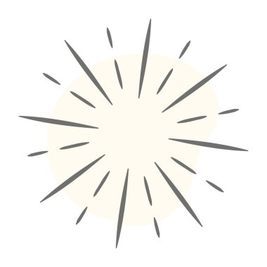 Güneş patlaması simgesinin vektör çizimi