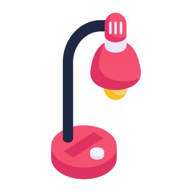 lamp icon. isometric of water tap vector illustration on white background