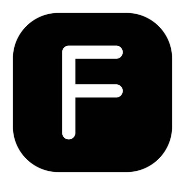 f harfi, vektör illüstrasyonu