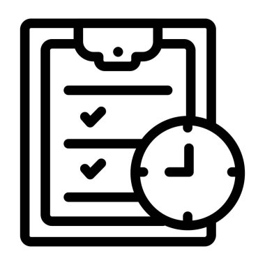 Pano ve kontrol listesi düz vektör simgesi