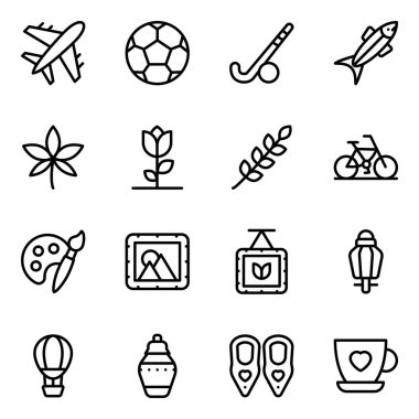 Web tasarımı için vektör simgeleri kümesi 