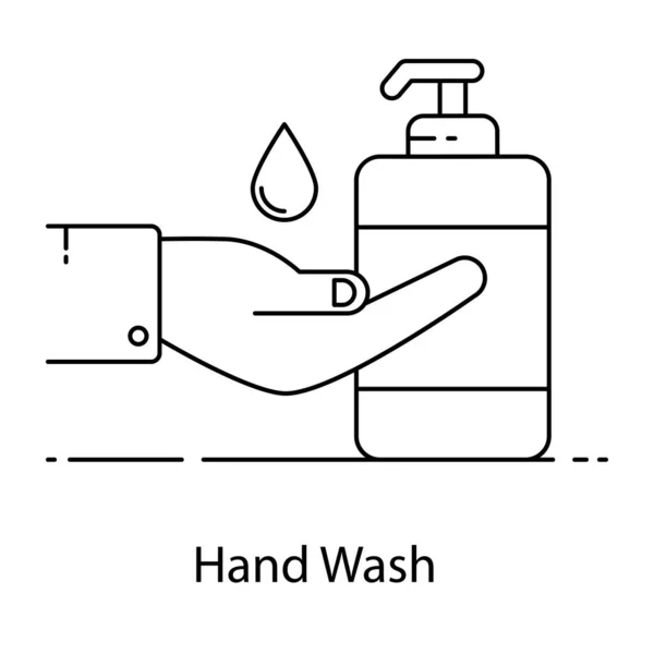 Hand Drawn Line Icon Liquid Drop Vector Illustration — Stock Vector