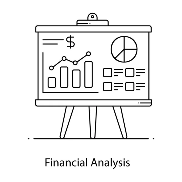 Иконка Бизнес Презентации Векторная Иллюстрация — стоковый вектор