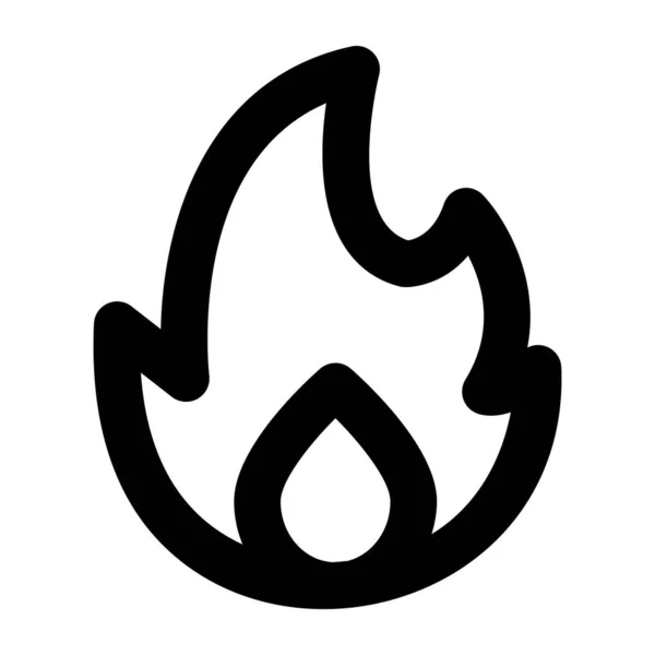 Feuer Flamme Symbol Vektor Illustration Design — Stockvektor