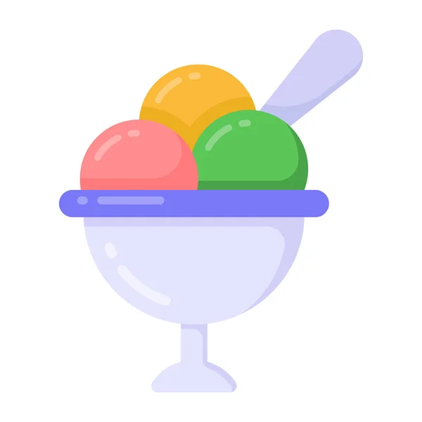 Icono Helado Vector — Vector de stock