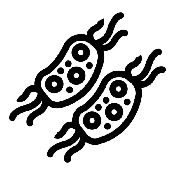 Bacteria Web Icon Simple Illustration — Stock Vector