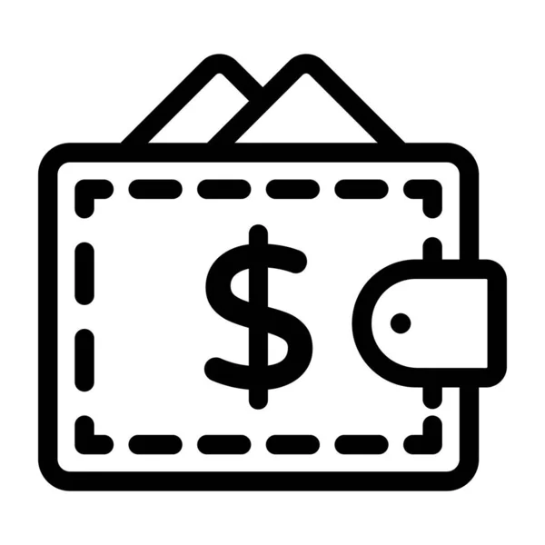 Money Wallet Simple Design — Stock Vector