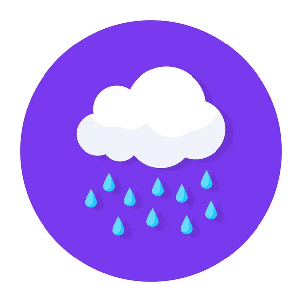 Βροχή Σταγόνες Εικονίδιο Εικονογράφηση Διανύσματος — Διανυσματικό Αρχείο