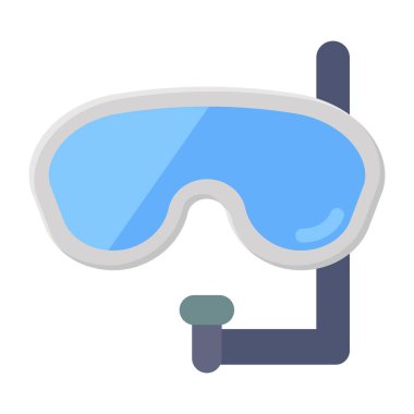 Dalış maskesi ikon vektörü. Yüzme havuzu güvenlik işareti. izole edilmiş sembol çizimi