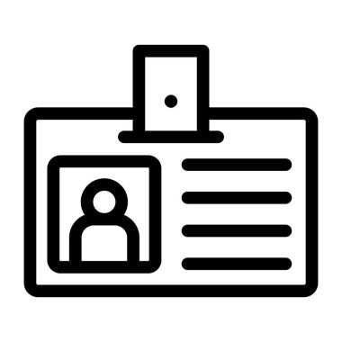 Kimlik kartı. Basit resimleme