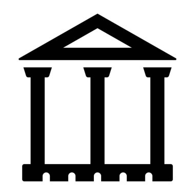 Üniversite binası. Basit resimleme