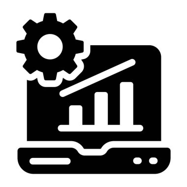 Analizler. Web simgesi basit illüstrasyon