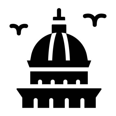 Kiliseye. Web simgesi basit illüstrasyon