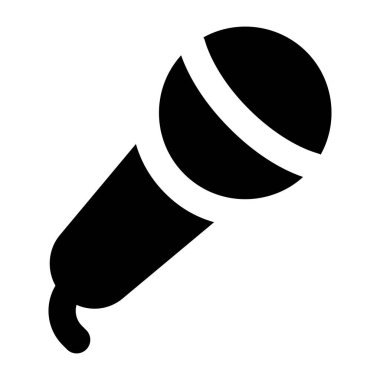 Mikrofon. Web simgesi basit illüstrasyon