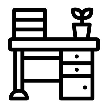 Masa. Web simgesi basit tasarım