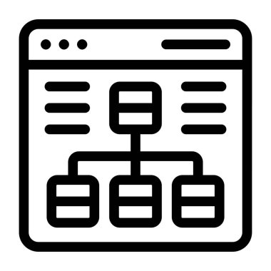 Tarayıcı. Web simgesi basit illüstrasyon