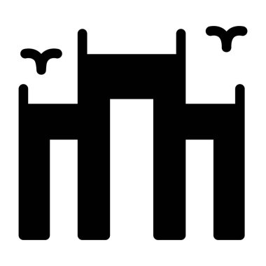 Köprü. Web simgesi basit illüstrasyon