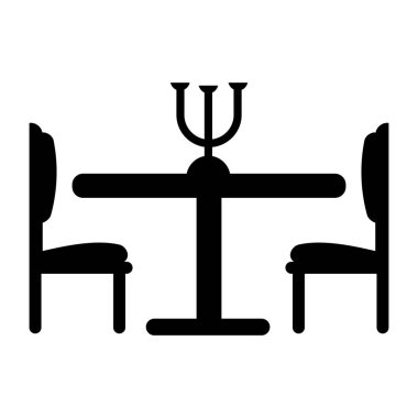 Masa. Web simgesi basit illüstrasyon