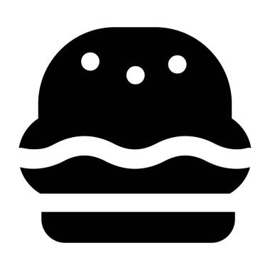 Hamburger. Web simgesi basit illüstrasyon