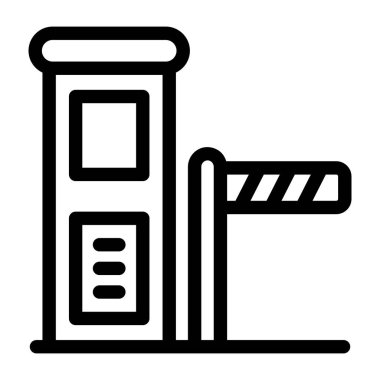 yapı ve inşaat çizgisi vektör simgesi.