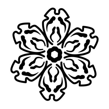 Çizgi film çiçeğinin vektör illüstrasyonu 