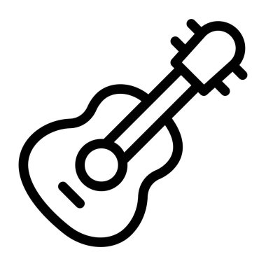 Gitar. Web simgesi basit illüstrasyon