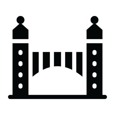 Köprü. Web simgesi basit illüstrasyon