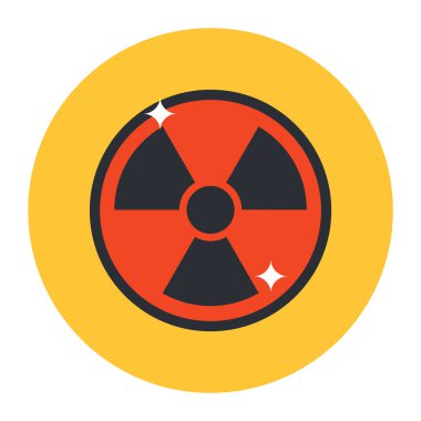 Radyasyon ikonu. düz dizayn biçimi 10