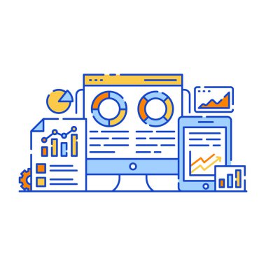 seo modern simgesinin vektör illüstrasyonu