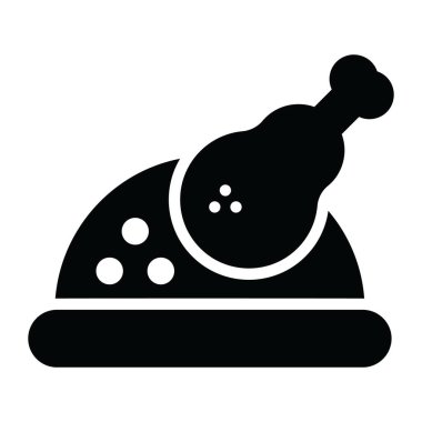 Ekmek ikonu. Web için köpek vektör simgelerinin basit çizimi