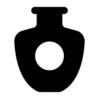 Kimyasal beher taşıyıcı kabartma düz simge