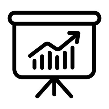 iş grafiği simgesi. vektör illüstrasyonu